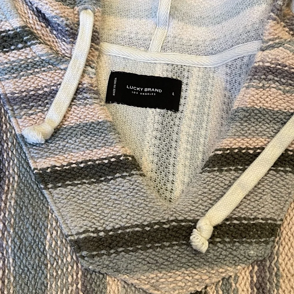 Lucky Brand Striped Baja Hoodie Size L - Picture 5 of 7